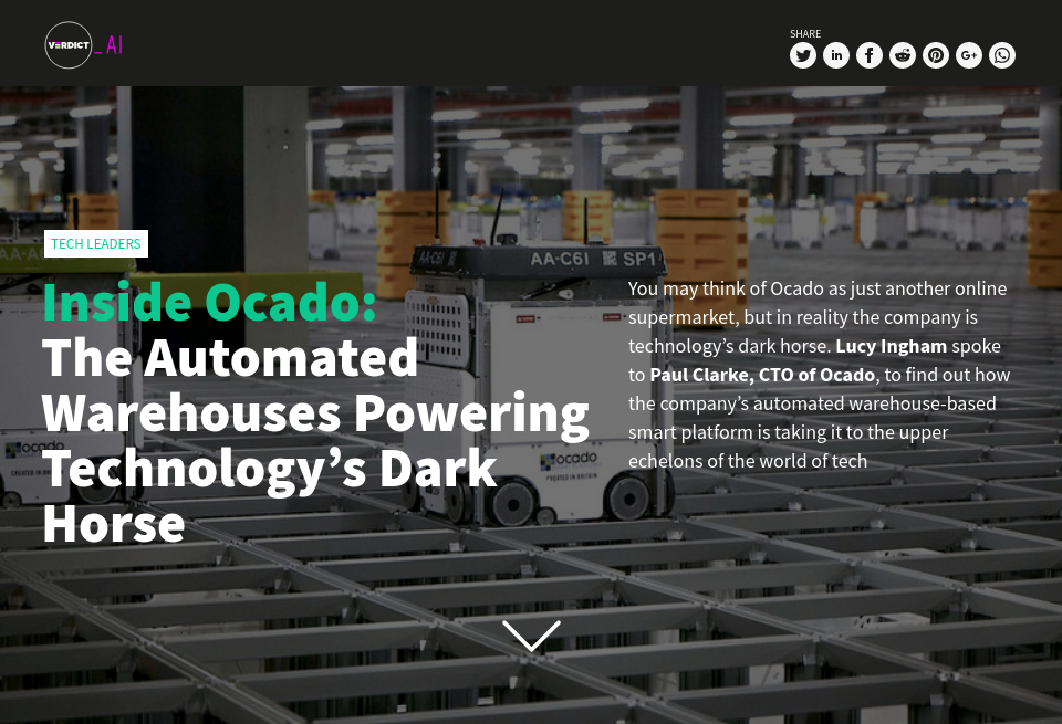 inside ocado warehouse