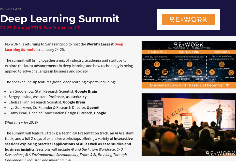 Event: Deep Learning Summit - Verdict AI | Issue 6 | November 2018