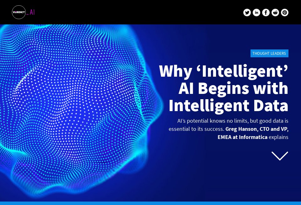 Why Intelligent Ai Begins With Intelligent Data Verdict Ai Issue 9 Summer 2019 Why Intelligent Ai Begins With Intelligent Data Verdict Ai Issue 9 Summer 2019